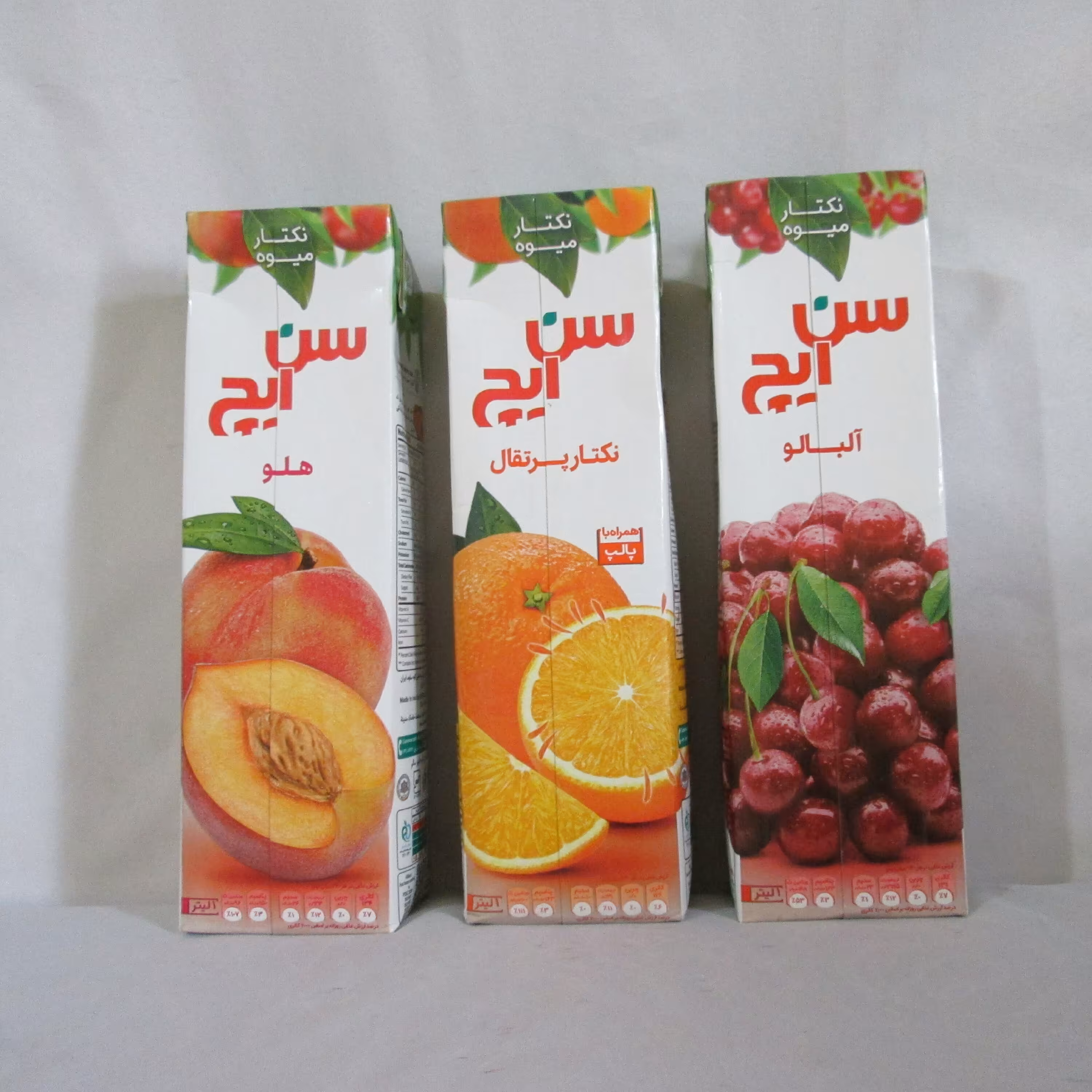 پک سه تایی از نکتا ر هلو ، آلبالوو پرتقال 1لیتری