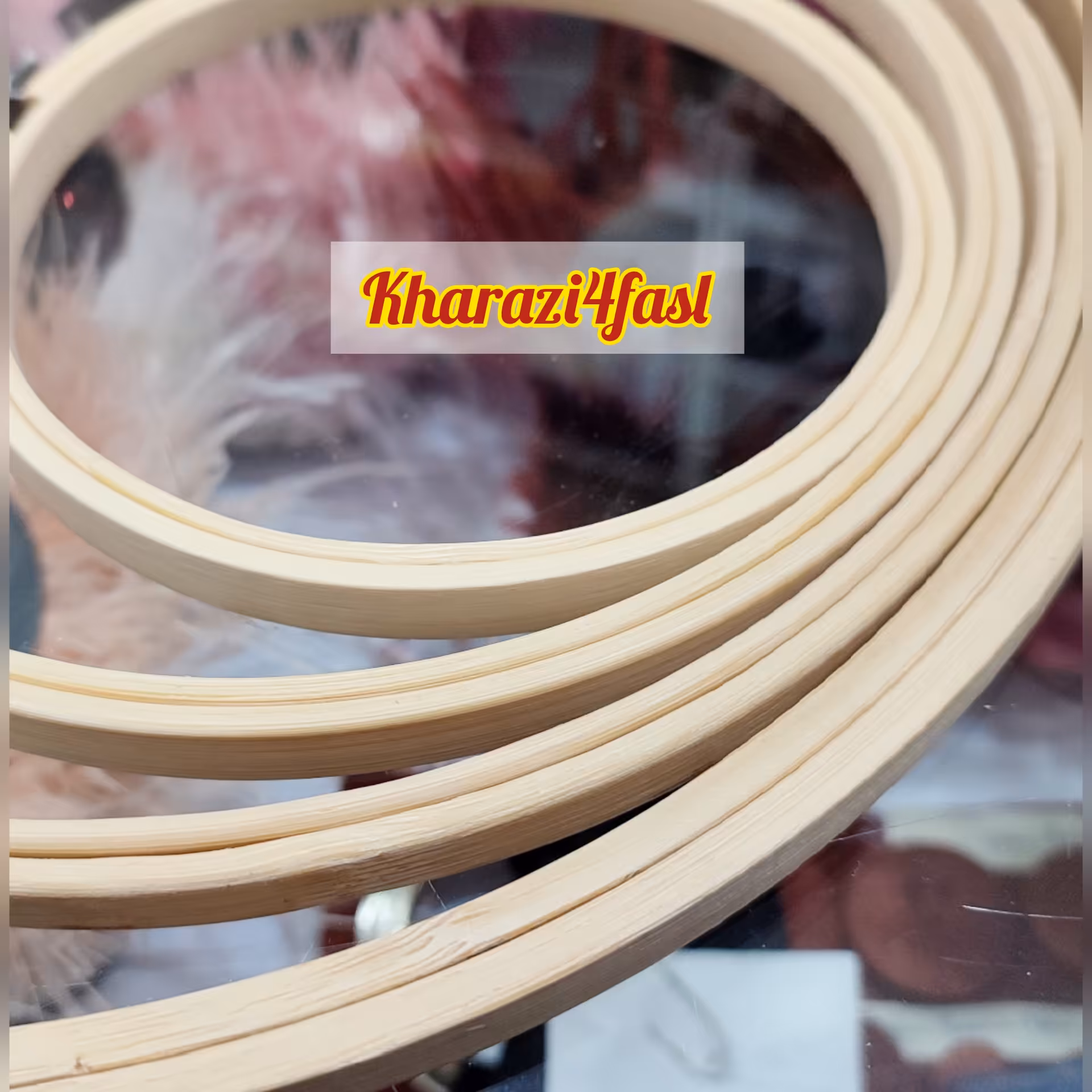 کارگاه گلدوزی بامبو  کد 585 قطر 30 سانتی متر 