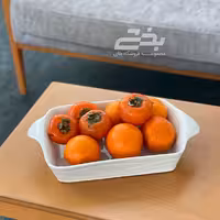 تابه مستطیل موج بزرگ چینی سفید