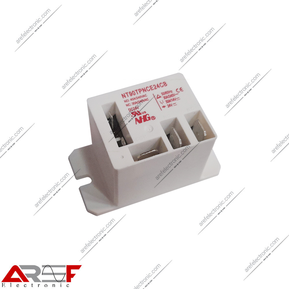 رله کولری NT90TPNCE24CB مدل گوشواره ای 24 ولت 40_30 آمپر - فروشگاه عارف الکترونیک