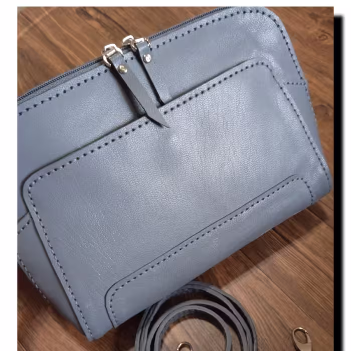 کیف دوشی زنانه ( چرم طبیعی دست دوز)