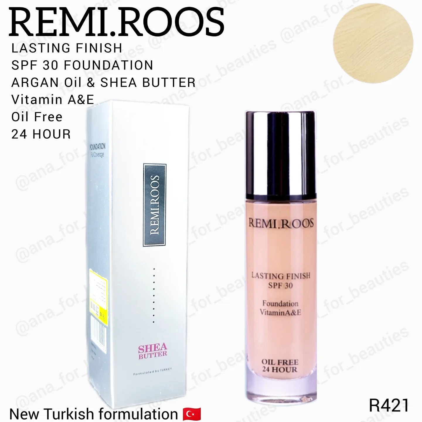 کرم پودر گیاهی 24 ساعته رمی رز رنگ R421