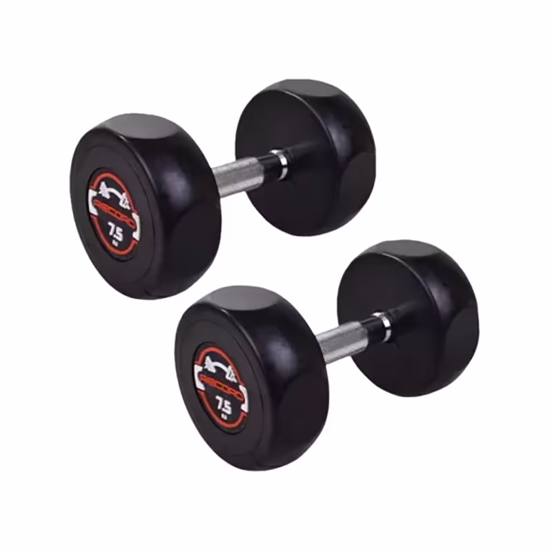 دمبل گرد استوپ دار 7.5 کیلوگرمی Record بسته دو عددی