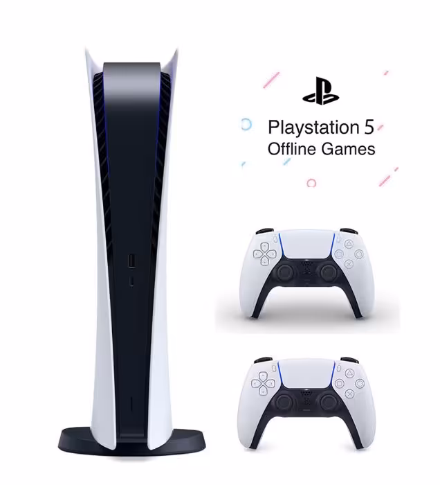 باندل پلی استیشن 5 دیجیتال به همراه یک دسته اضافه ظرفیت 825 گیگابایت