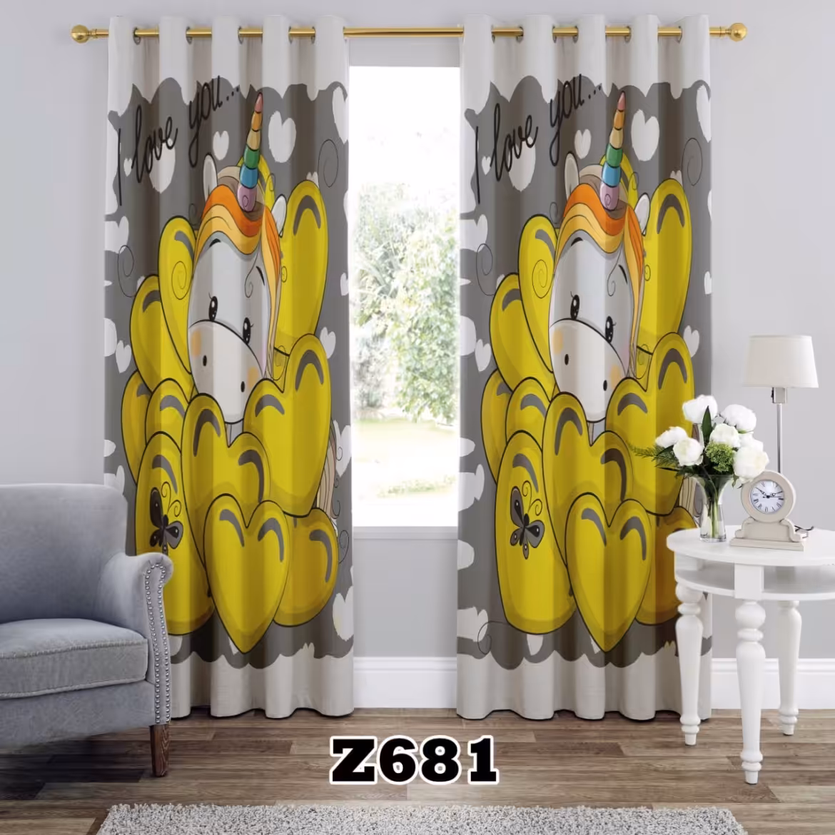 یک عدد پنل پرده اماده طرح میمون  z681