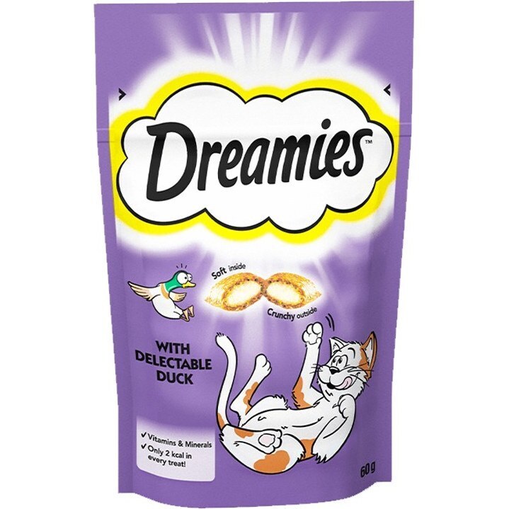 تشویقی گربه دریمیز طعم اردک 60 گرم ا Dreamies Treat With Duck 60g | سیمبا پت استور