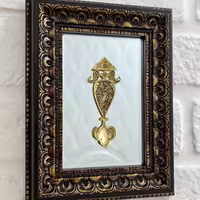 تابلو قاشق برنجی دستساز قلمزنی 9