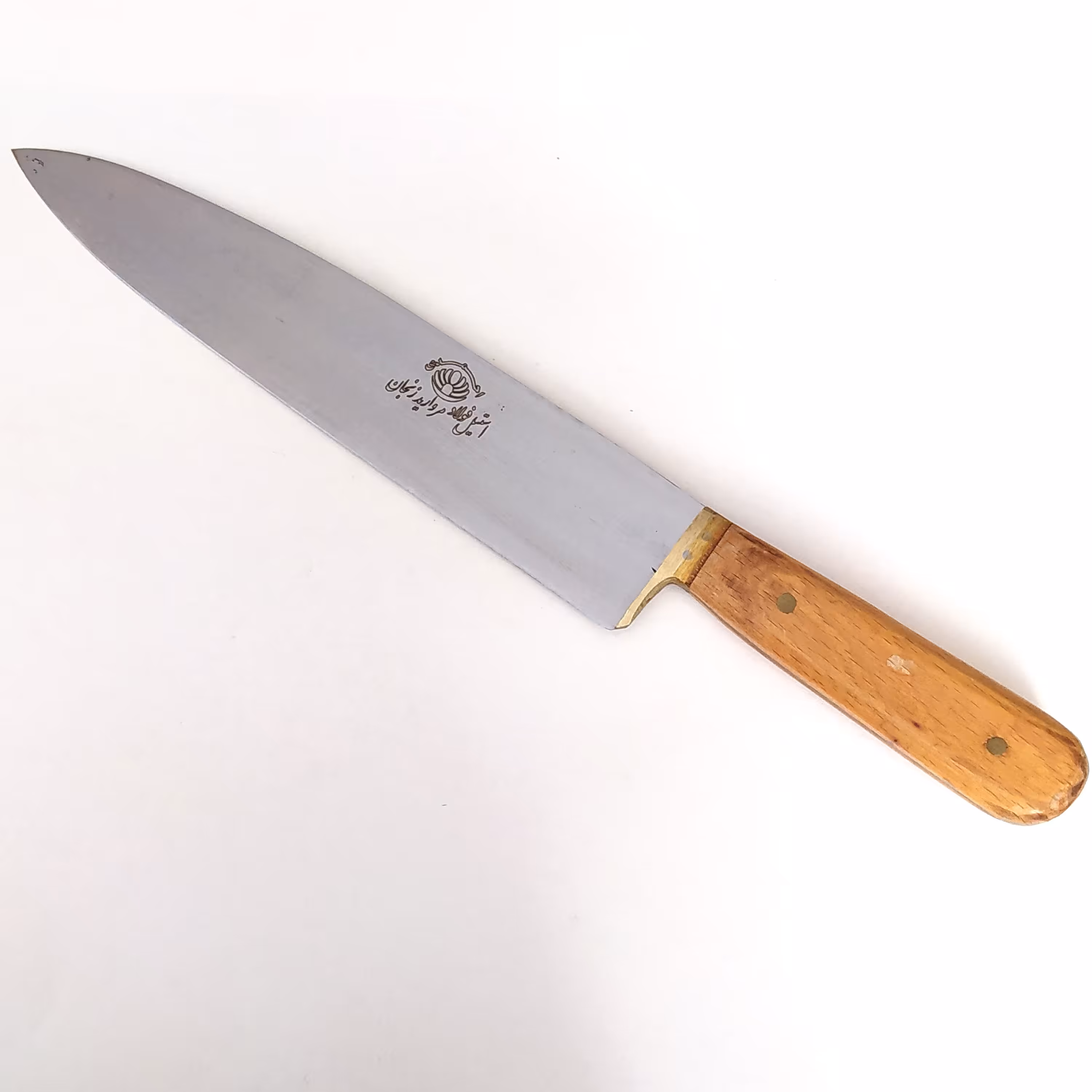 چاقو زنجان مدل جوجه زنی برند مروارید با تیغه استیل فولاد ضدزنگ و دسته چوبی