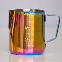 پیچر قهوه هفت رنگ (پارچ کف ساز شیر) مدل PICH350 سایز 350 میلی لیتری جنس استیل