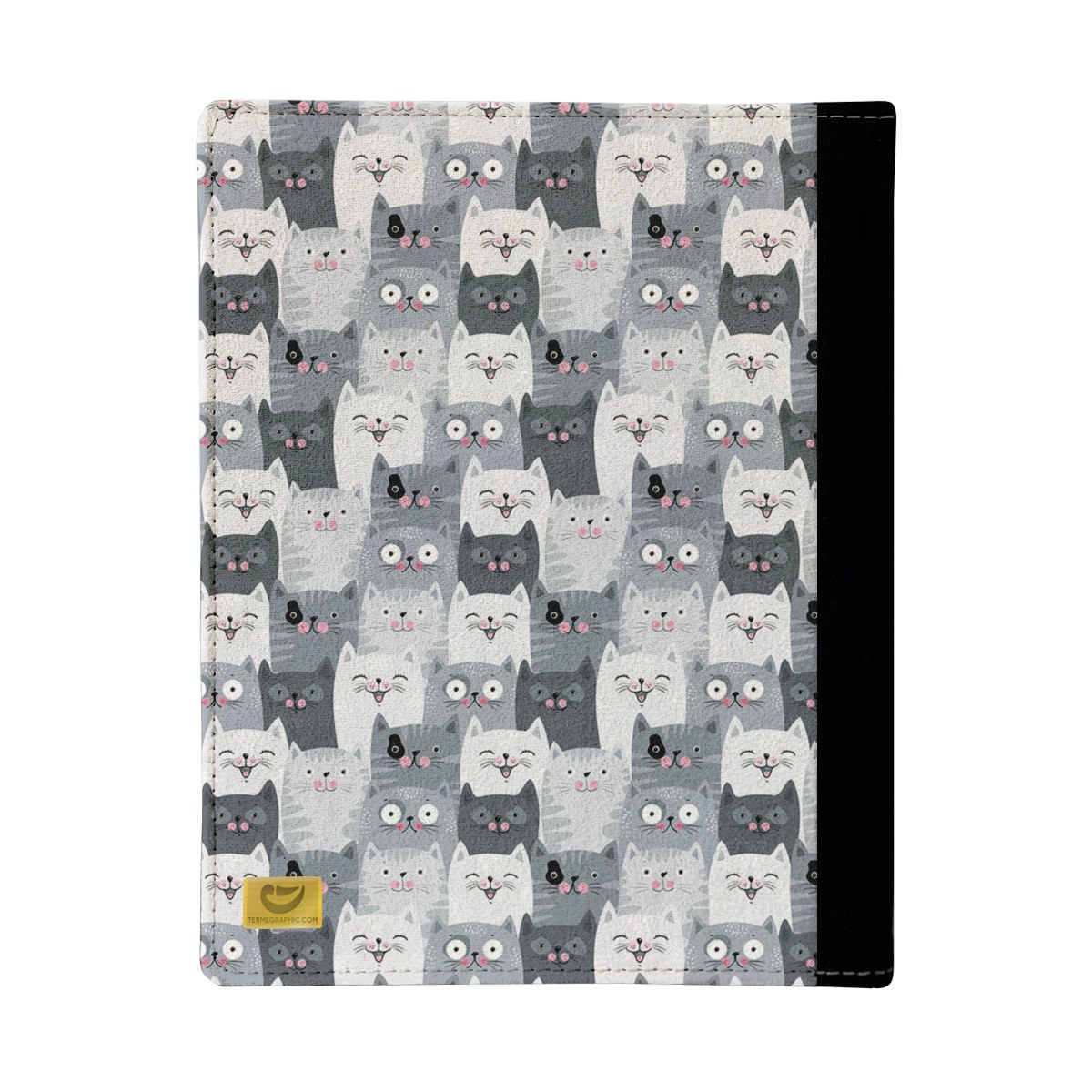 کلاسور پارچه ای طرح گربه های خاکستری کد cfp1399