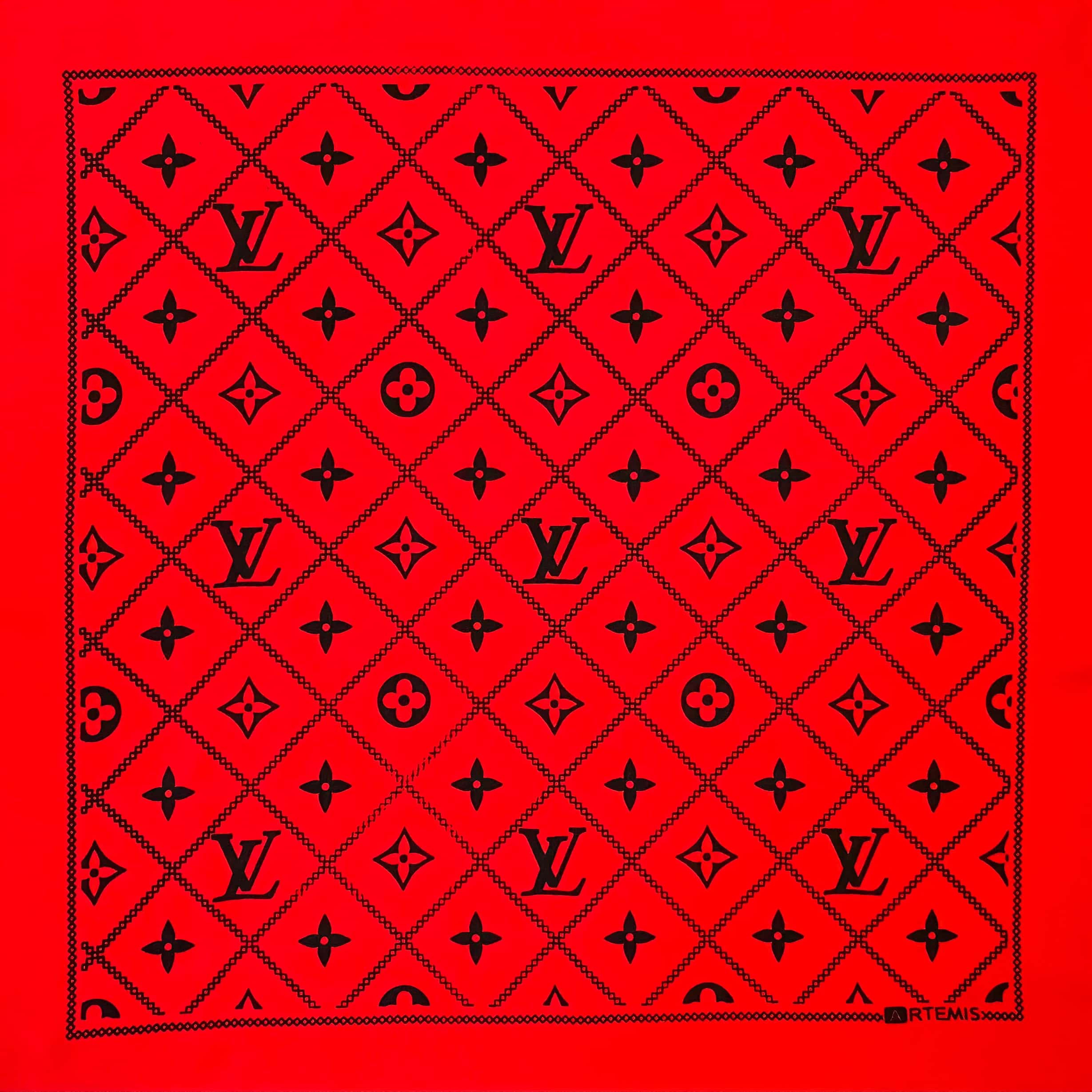 دستمال سر و گردن (باندانا) طرح لویی ویتون