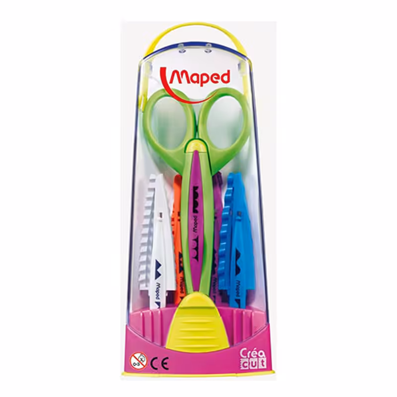 خرید قیچی مپد با 5 طرح برش متنوع مدل Crea Cut کد 601005