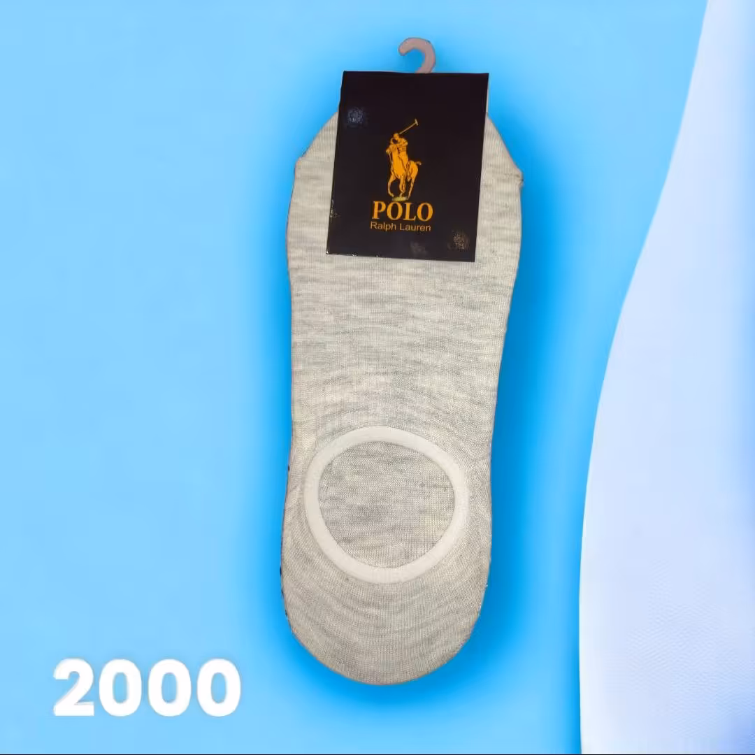 جوراب کالج اسپرت (خاکستری مات با طوق سفید ) کد 2000