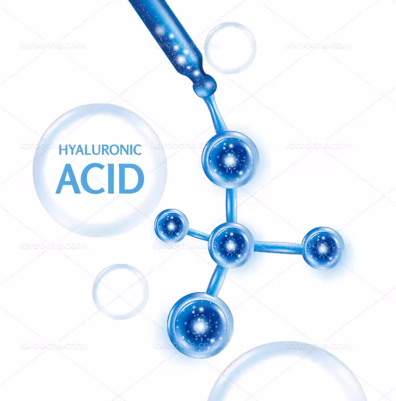 وکتور ترکیب مولکولی اسید هیالورونیک | گرافیک با طعم تربچه