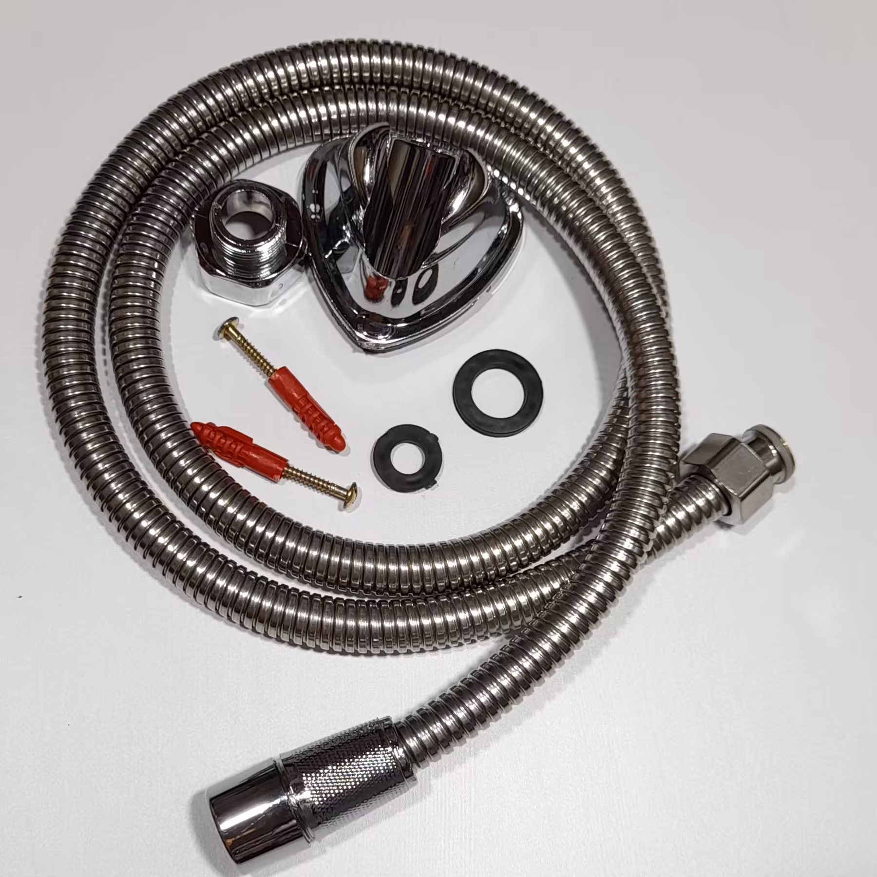 شیلنگ توالت(سرویس بهداشتی)فلزی همراه با پایه و سایر ملزومات