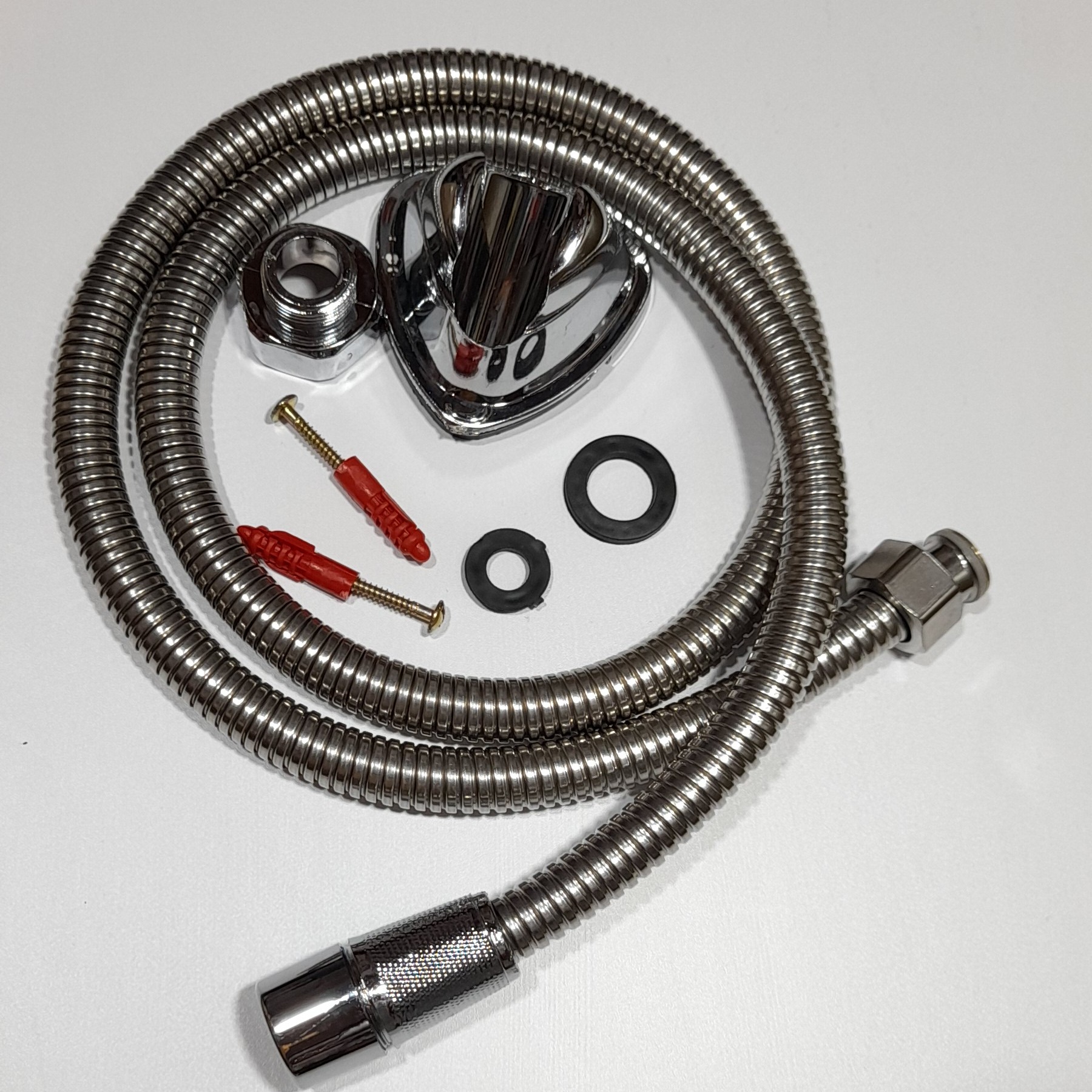 شیلنگ توالت(سرویس بهداشتی)فلزی همراه با پایه و سایر ملزومات