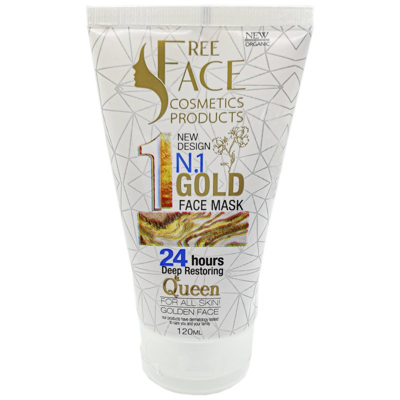 ماسک صورت فری فیس مدل GOLD حجم 120 میلی لیتر