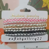 دستبند بافت مکرومه دورو در سه رنگ باقفل کشویی محکم (کد 3)