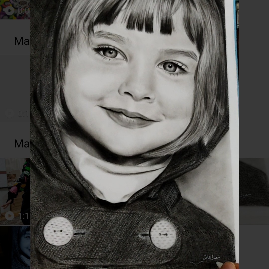 طراحی چهره  سیاه قلم