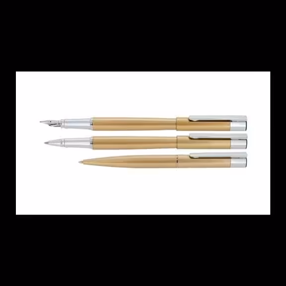 ست سه تایی خودکار و خودنویس و روان نویس یوروپن ENTER طلایی 