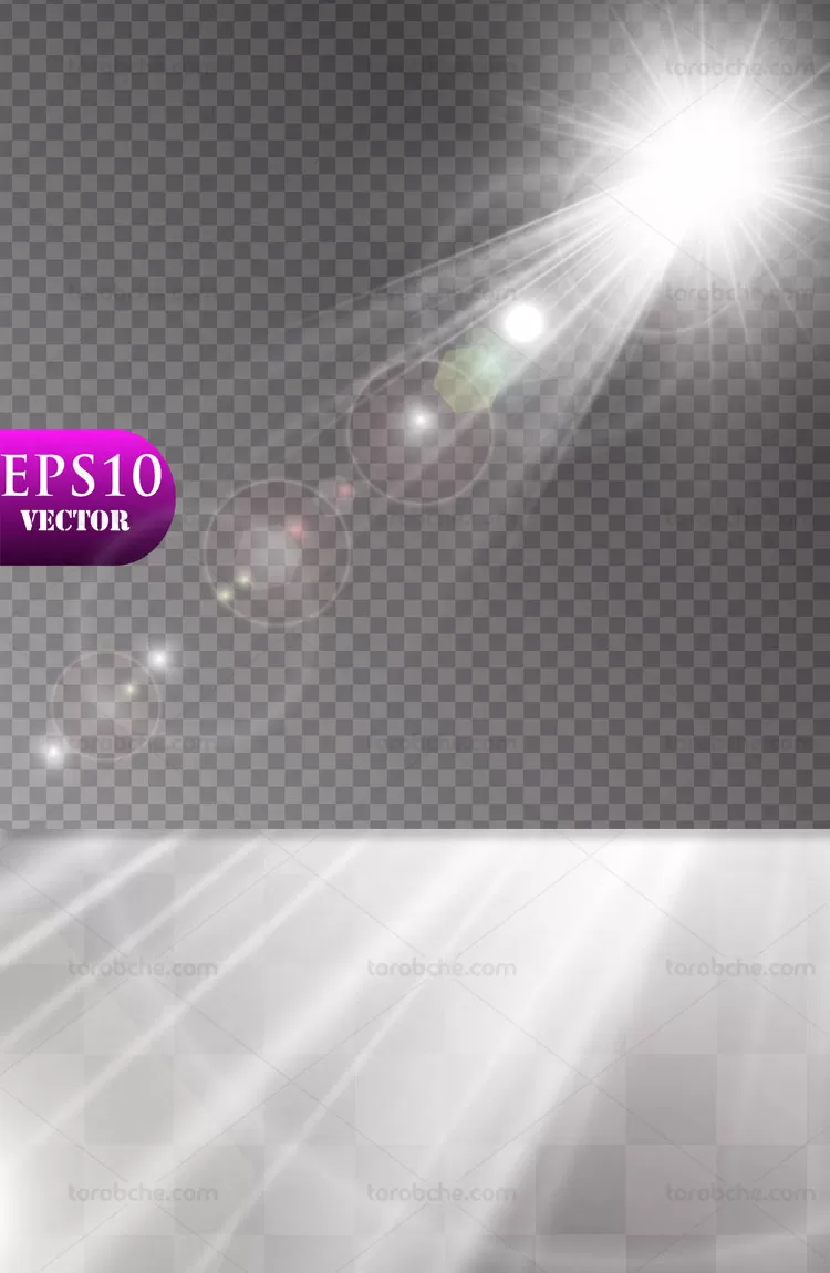 وکتور نور سفید بدون بکگراند | گرافیک با طعم تربچه