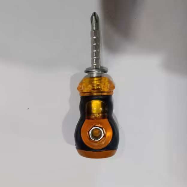 پیچ گوشتی مشتی زرد دو طرفه ( چهارسو دوسو ) دنده‌ای آلن خور سه حالته