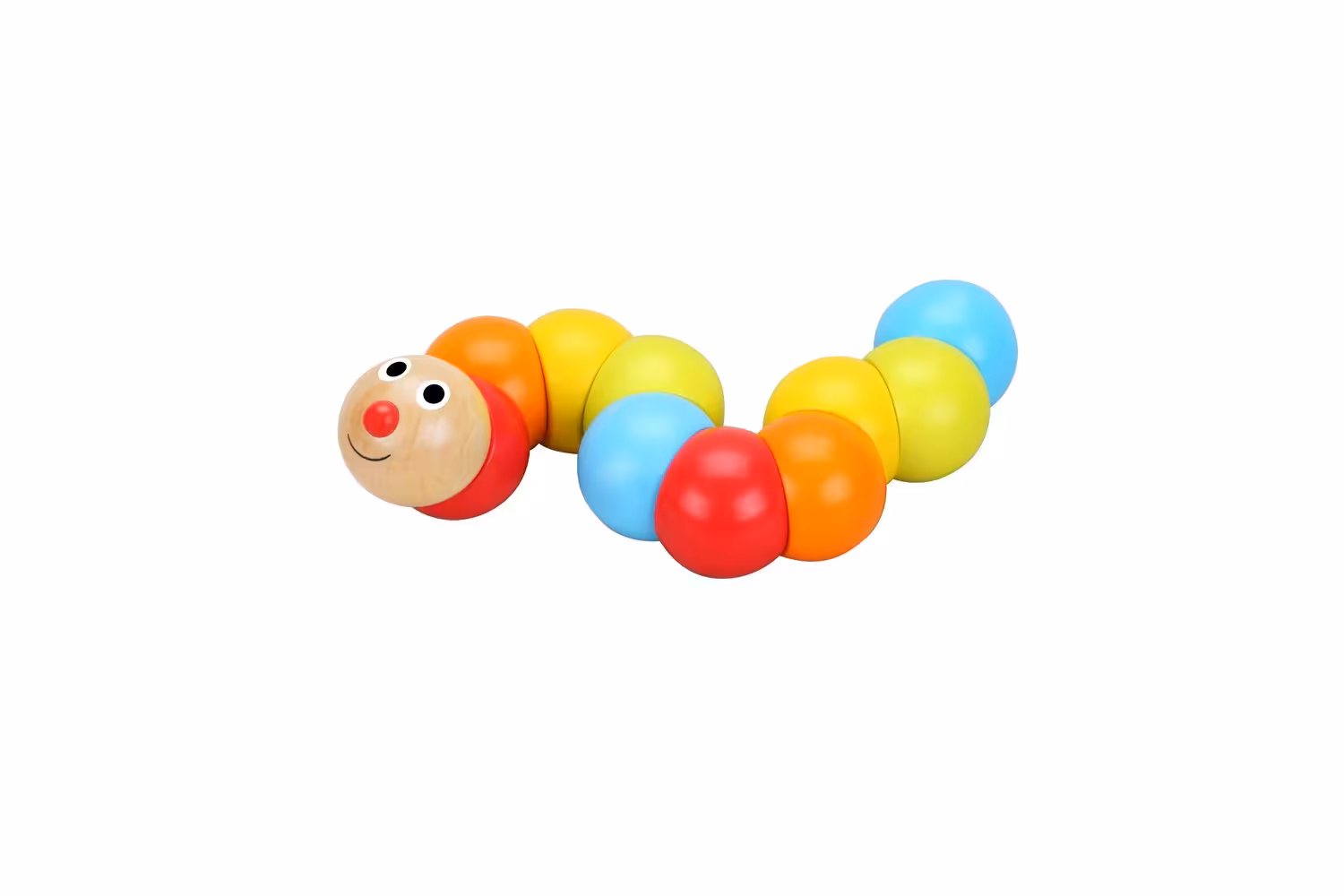 اسباب بازی چوبی طرح هزارپا رنگی Classic World مدل Caterpillar 3505