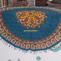 سفره قلمکاری  ترنج  پسته ای گرد 