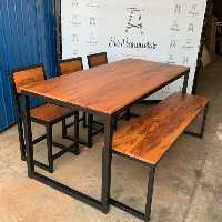 میز غذا خوری 4نفره ام دی اف و پروفیل 