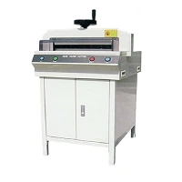 دستگاه برش برقی کاغذ نیمه اتومات مدل 450D با گونیای دستی