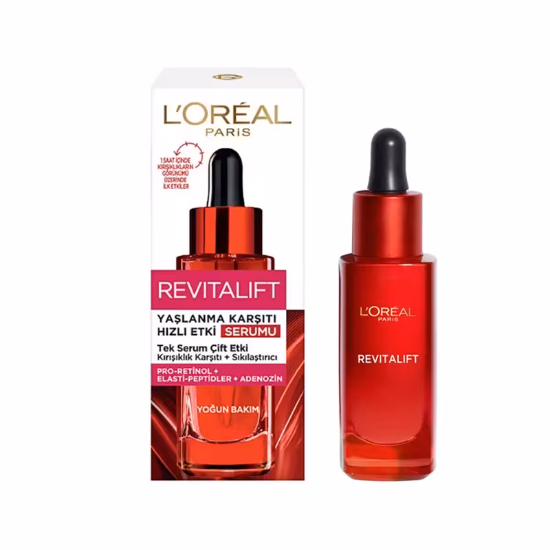 سرم ضدچروک و صاف کننده فوری صورت مدل Revitalift لورال 30 میل