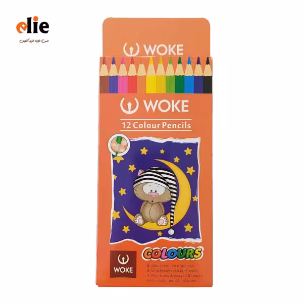 مداد رنگی 12 رنگ وک جعبه مقوایی طرح 1