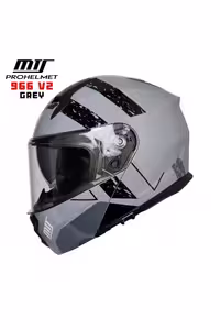 کلاه کاسکت موتورسیکلت خاکستری موتور Prohelmet M966 Jaw ایمنی را باز می کند ام تی اس MTS