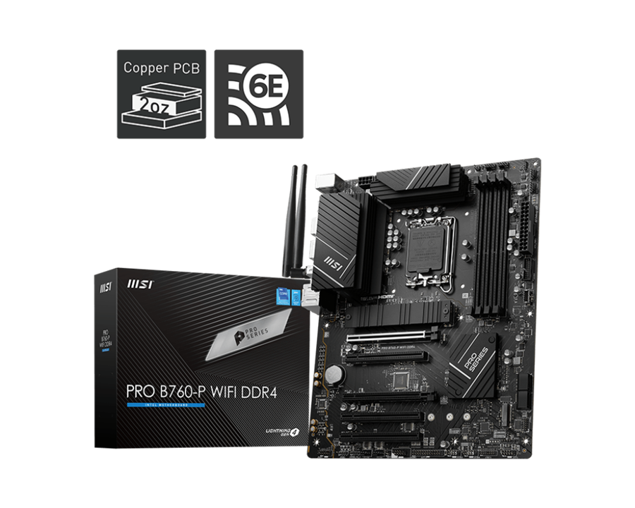 مادربرد ام اس آی مدل PRO B760-P WIFI DDR4 سوکت 1700