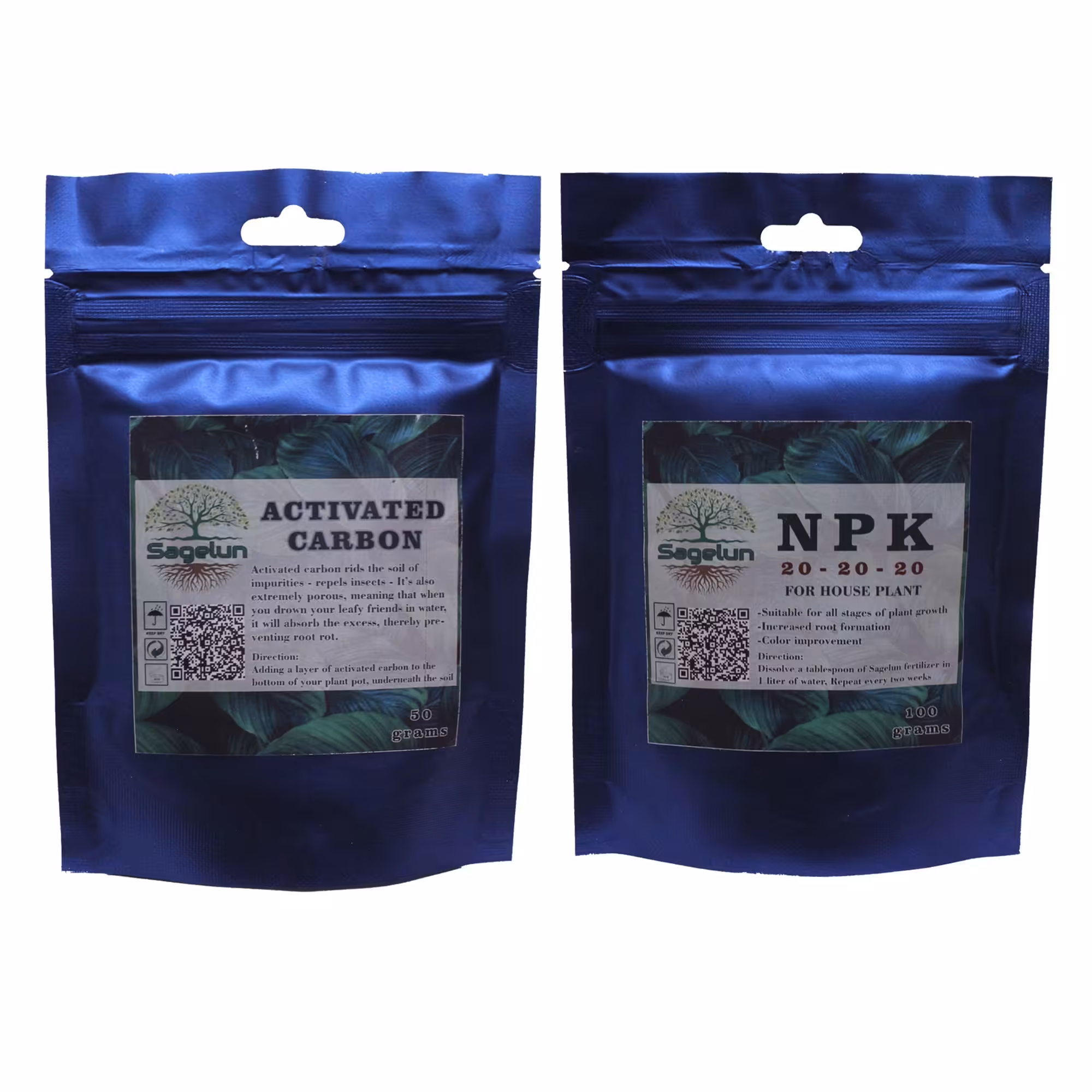 پک کود NPK یکصد گرمی و مکمل کربن 50 گرمی