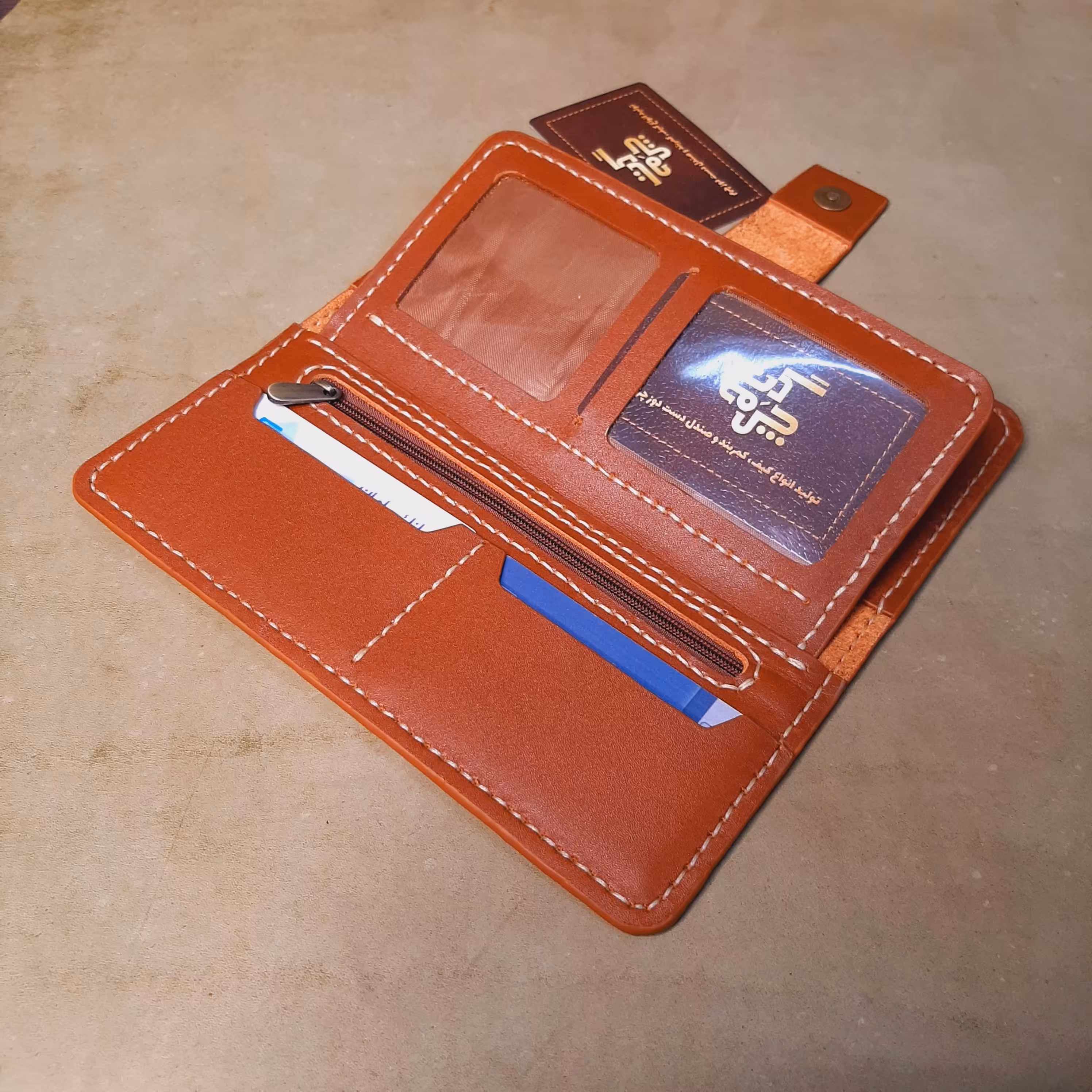 کیف چرم طبیعی دست دوز سه لت