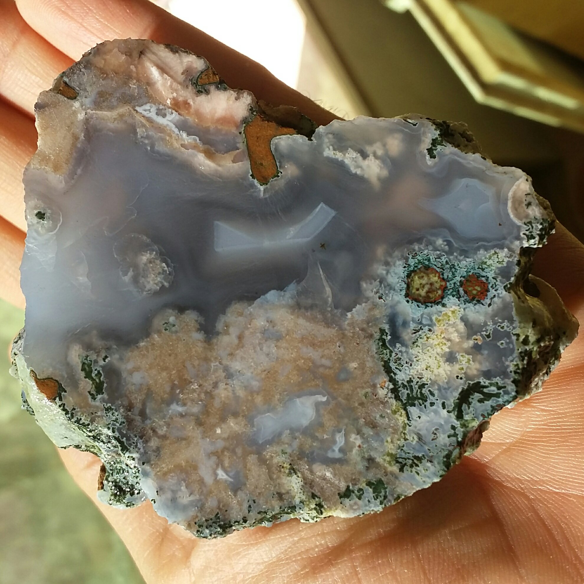 اسلایس سنگ راف عقیق منظره خزه ای بینهایت خااااص محشر 100 در 100 طبیعی زیبا