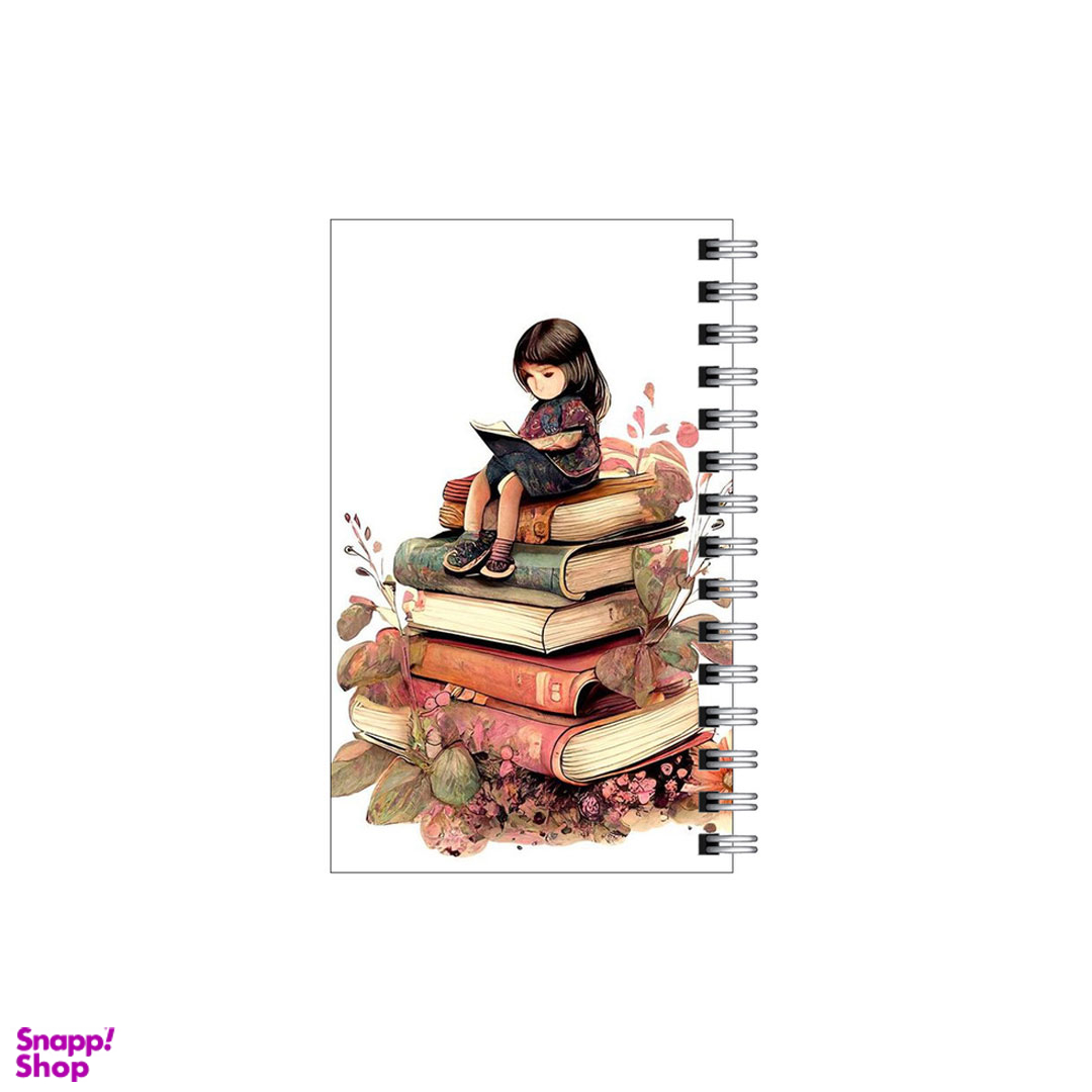 دفترچه یادداشت 60 برگ مدل to do list طرح دختر بر فراز کتابها کد 2528625