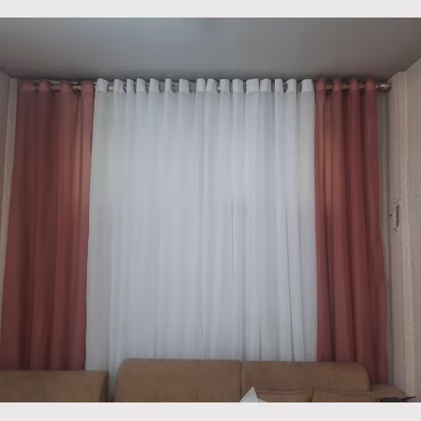 پرده حریر  رنگی پانچ شده  ارتفاع و عرض دلخواه شما ارسال یک روزه و رایگان