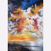 تابلو نقاشی  مدرن  کلاف پهن ابعاد 100 در 70 (پس کرایه)