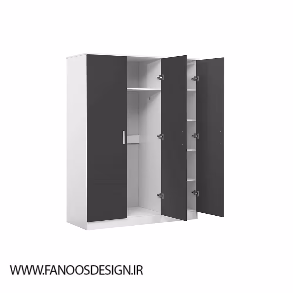 کمد لباس 3 درب لولایی سایز 180*113*47 کد 8728