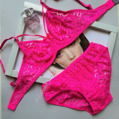 ست شورت و سوتین گیپور فنردار