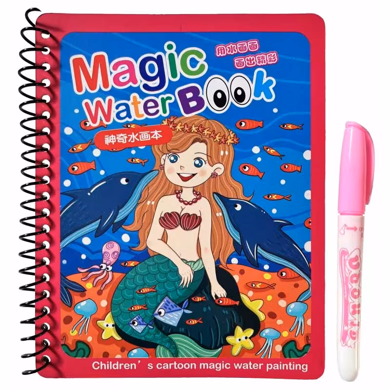 کتاب جادویی رنگ آمیزی با آب (مجیک واتر) مدل پری دریایی کد BH14