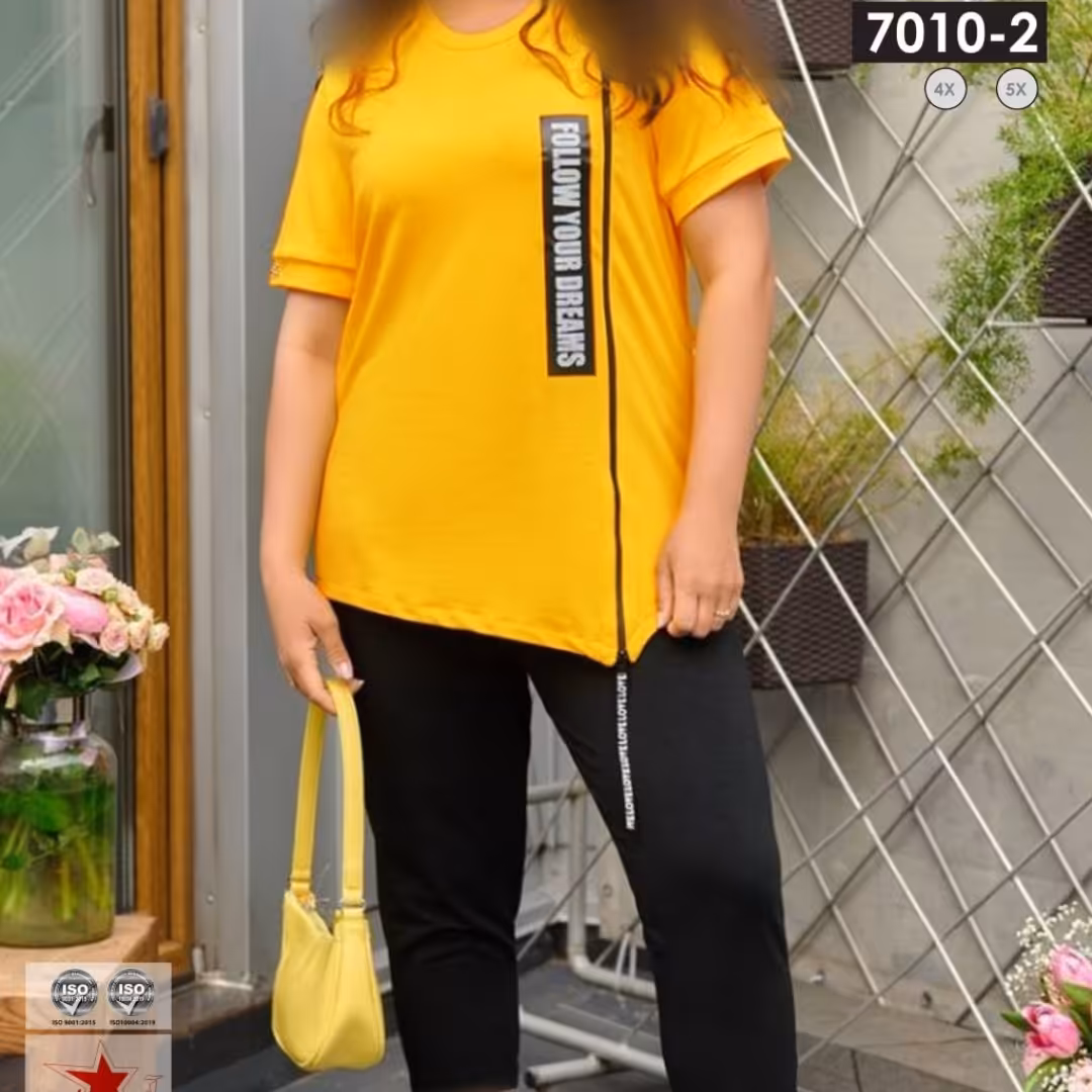 ست 7010 تیشرت شلوار پنبه سایز بزرگ ارسال رایگان رنگبندی 
