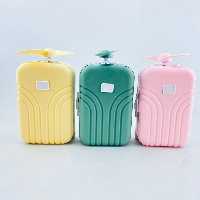 مینی فن و آیینه ال ای دی دار طرح چمدان