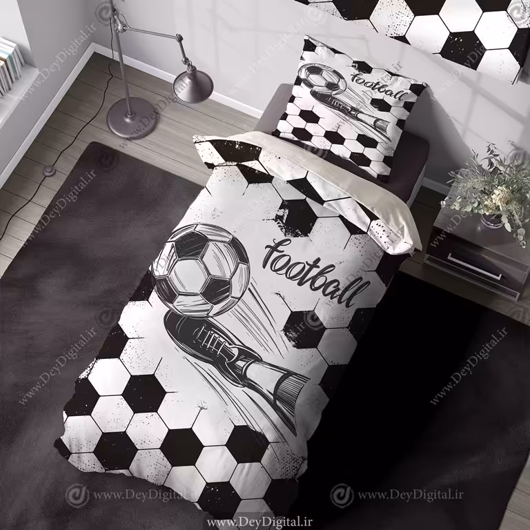 روتختی یکنفره پسرانه مدل فوتبالی SM-17901a