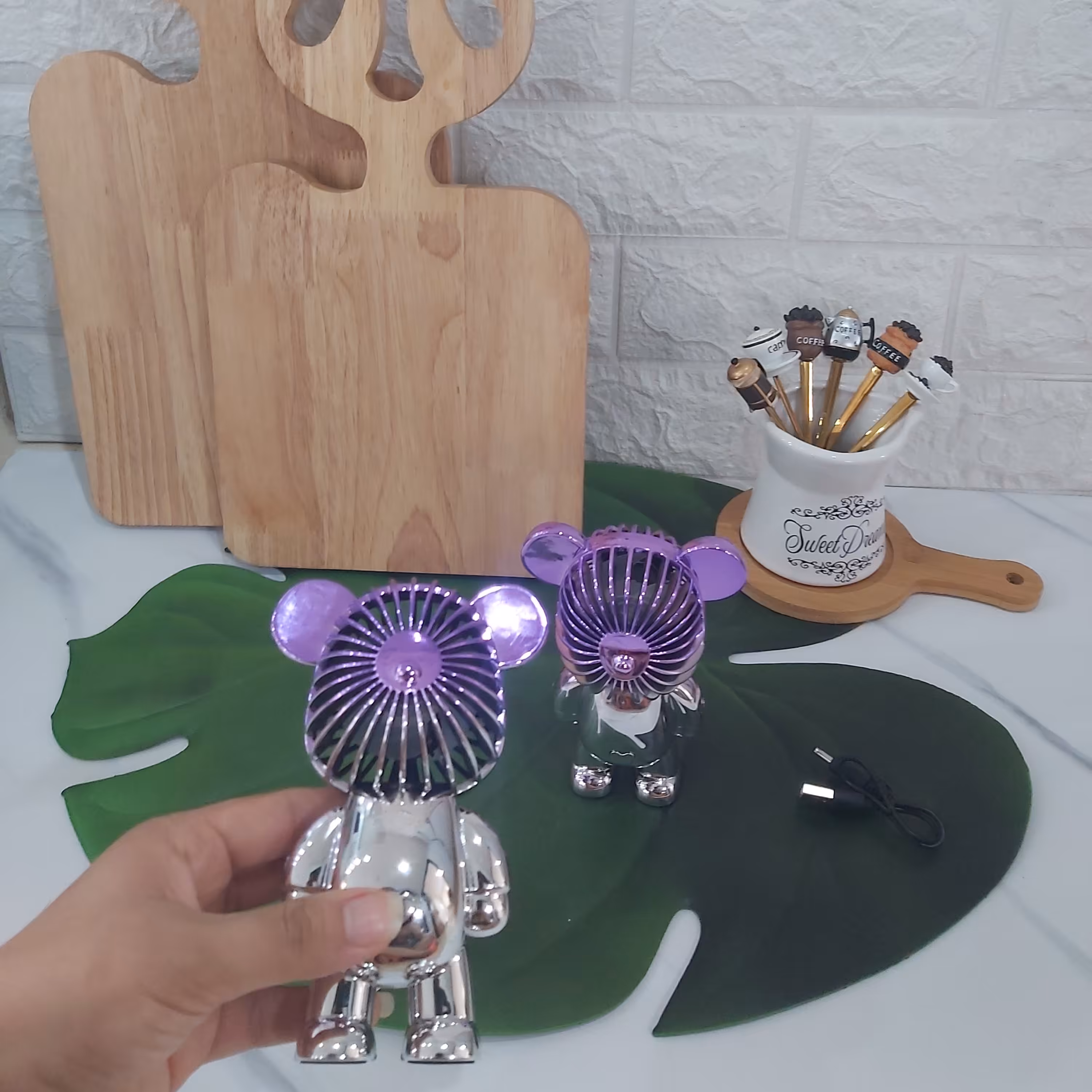 پنکه شارژی طرح میکی موس