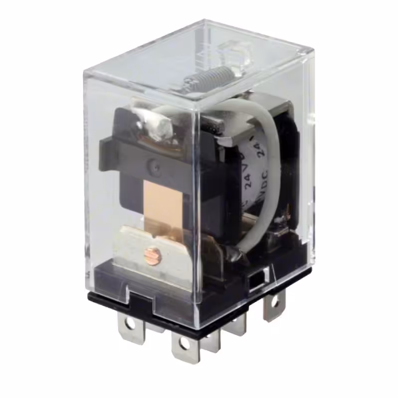 رله شیشه ای امرن تک کنتاکت 15 آمپر 8 پایه LY1 48DC