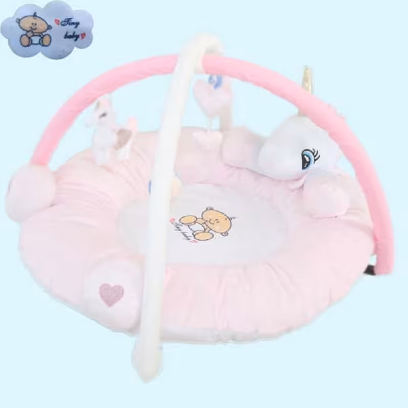 تشک بازی کودک مدل تک شاخ-نشسته-بدون پرز و الکتریسیته ساکن-صادراتی-رنگ صورتی.