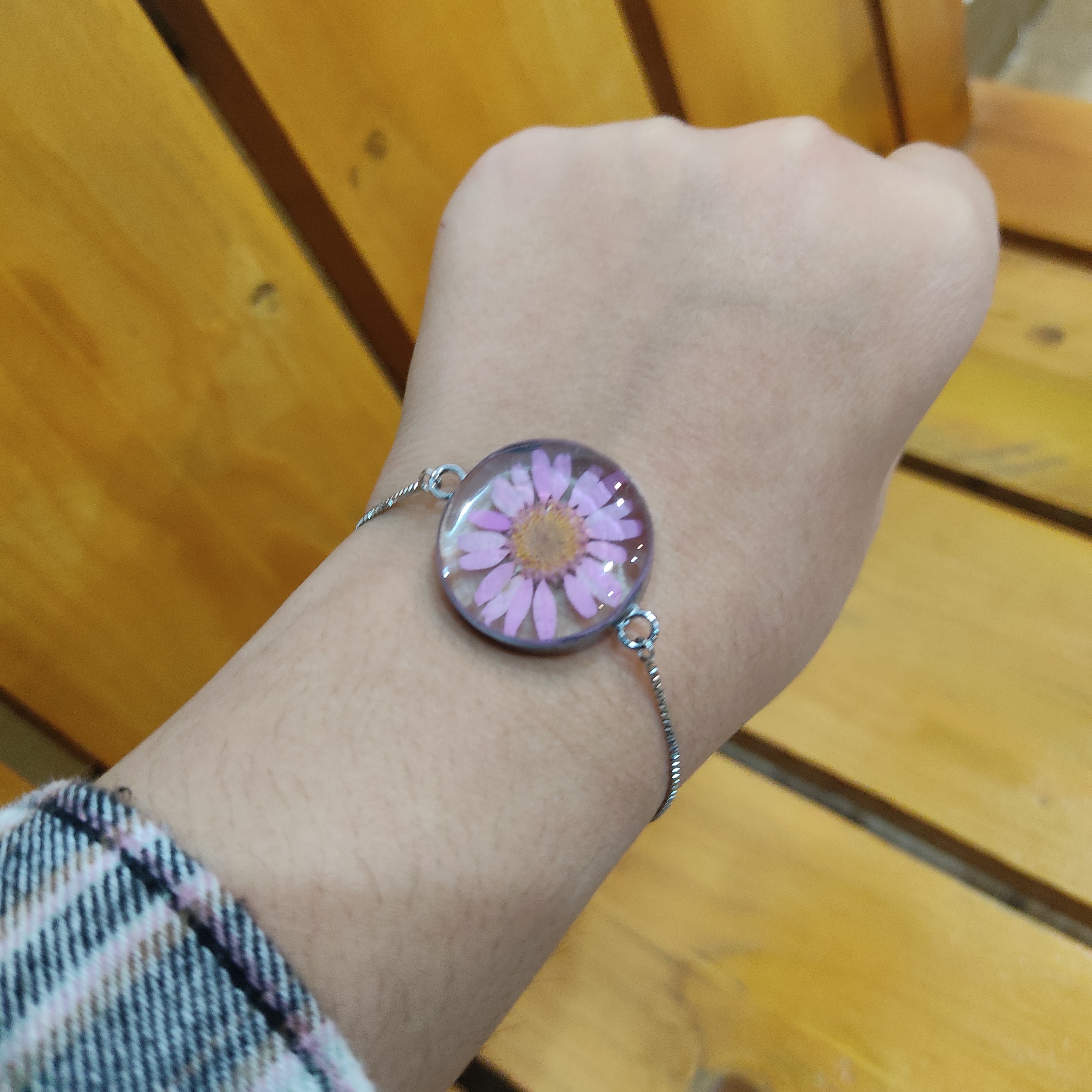 دستبند گل استیل